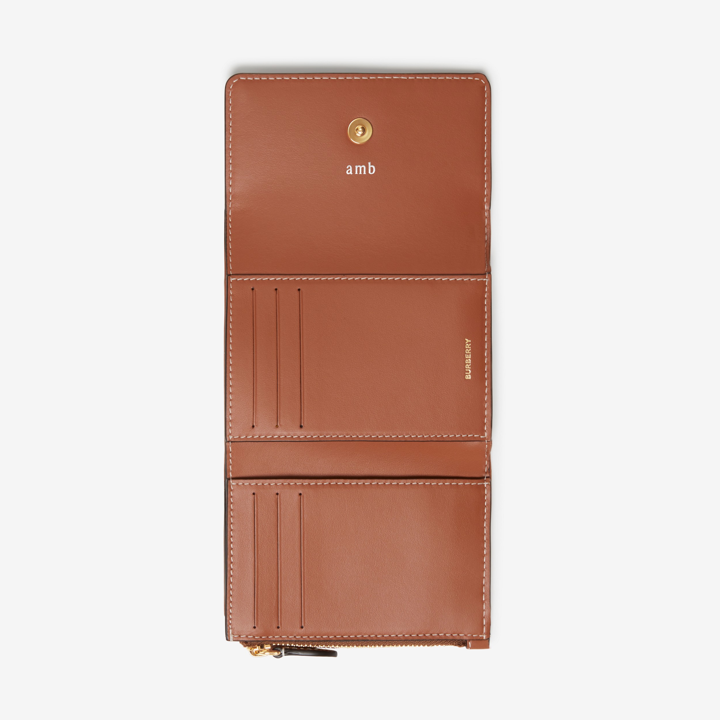 Small Check Folding Wallet in Archive beige/briar brown - Women | Burberry® Official